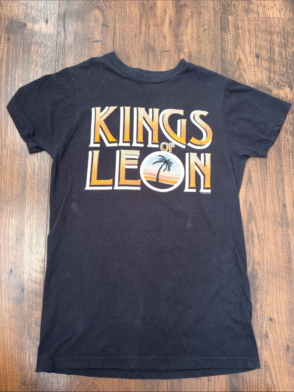 Kings of Leon Black Graphic Short Sleeve Tee